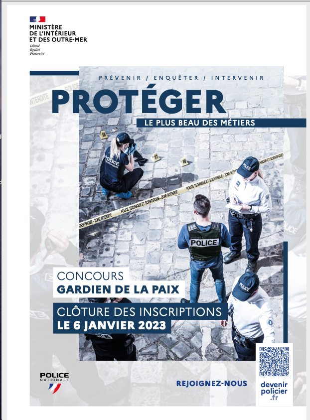 recrutement de gardien de la paix 